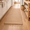 ΧΑΛΙ ΔΙΑΔΡΟΜΟΣ ΑΠΟ ΓΙΟΥΤΑ ΚΑΙ ΒΑΜΒΑΚΙ 60x120εκ. ΡΙΓΕ ΜΟΤΙΒΟ ΣΕ ΜΠΕΖ ΚΑΙ ΦΥΣΙΚΟ ΧΡΩΜΑ ANKOR