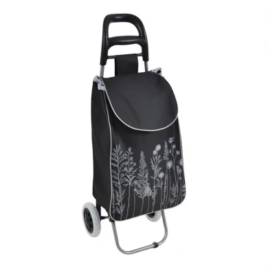 ΚΑΡΟΤΣΙ ΛΑΪΚΗΣ ΜΕΤΑΛΛΙΚΟ ΜΕ ΜΑΥΡΟ ΣΑΚΟ ΚΑΙ ΒΟΤΑΝΙΚΟ ΣΧΕΔΙΟ 35x27x94εκ. ANKOR