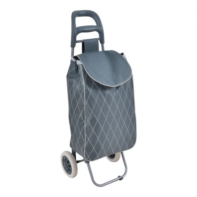 ΚΑΡΟΤΣΙ ΛΑΪΚΗΣ ΜΕΤΑΛΛΙΚΟ ΜΕ ΓΚΡΙ ΣΑΚΟ ΚΑΙ ΓΕΩΜΕΤΡΙΚΟ ΣΧΕΔΙΟ 35x27x94εκ. ANKOR