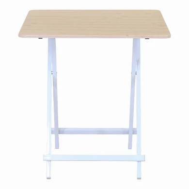 ΤΡΑΠΕΖΙ ΑΝΑΔΙΠΛΟΥΜΕΝΟ MDF ΜΕ ΜΕΛΑΜΙΝΗ ΣΕ ΦΥΣΙΚΗ ΑΠΟΧΡΩΣΗ ΞΥΛΟΥ KAI ΑΣΠΡΟ ΜΕΤΑΛΛΙΚΟ ΣΚΕΛΕΤΟ 70x70x74εκ ANKOR