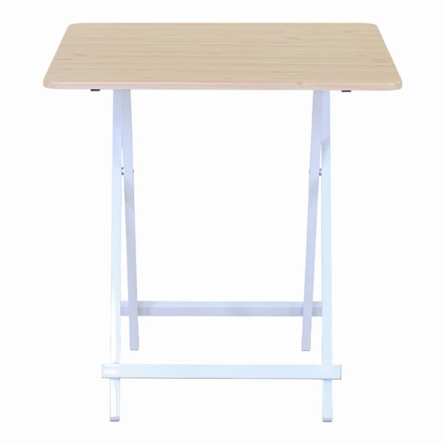 ΤΡΑΠΕΖΙ ΑΝΑΔΙΠΛΟΥΜΕΝΟ MDF ΜΕ ΜΕΛΑΜΙΝΗ ΣΕ ΦΥΣΙΚΗ ΑΠΟΧΡΩΣΗ ΞΥΛΟΥ KAI ΑΣΠΡΟ ΜΕΤΑΛΛΙΚΟ ΣΚΕΛΕΤΟ 70x70x74εκ ANKOR