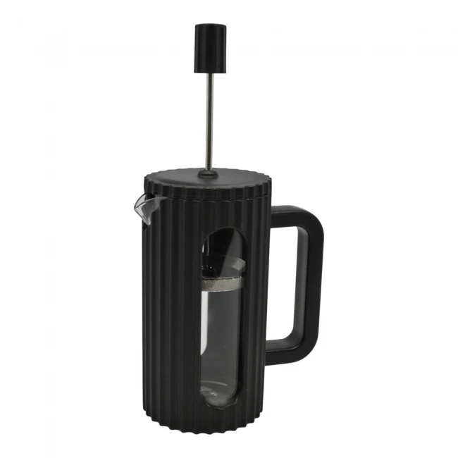 ΚΑΦΕΤΙΕΡΑ ΓΑΛΛΙΚΟΥ ΜΕ ΠΡΕΣΑ 600ML ΒΟΡΙΟΠΥΡΙΤΙΚΟ ΓΥΑΛΙ ΜΕ ΜΑΥΡΟ PP ΠΕΡΙΒΛΗΜΑ ANKOR