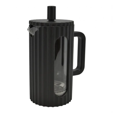 ΚΑΦΕΤΙΕΡΑ ΓΑΛΛΙΚΟΥ ΜΕ ΠΡΕΣΑ 600ML ΒΟΡΙΟΠΥΡΙΤΙΚΟ ΓΥΑΛΙ ΜΕ ΜΑΥΡΟ PP ΠΕΡΙΒΛΗΜΑ ANKOR