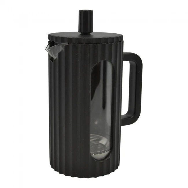ΚΑΦΕΤΙΕΡΑ ΓΑΛΛΙΚΟΥ ΜΕ ΠΡΕΣΑ 600ML ΒΟΡΙΟΠΥΡΙΤΙΚΟ ΓΥΑΛΙ ΜΕ ΜΑΥΡΟ PP ΠΕΡΙΒΛΗΜΑ ANKOR