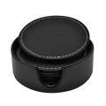 ΣΕΤ 6 ΣΟΥΒΕΡ ΣΤΡΟΓΓΥΛΑ ΔΕΡΜΑΤΙΝΑ ΜΕ ΒΑΣΗ ΜΑΥΡΑ 10x10εκ. ANKOR
