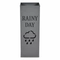 ΟΜΠΡΕΛΟΘΗΚΗ ΜΕΤΑΛΛΙΚΗ ΓΚΡΙ ΜΑΤ ΜΕ ΣΧΕΔΙΟ RAINY DAY 15,5x15,5x48,5εκ. ANKOR