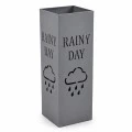 ΟΜΠΡΕΛΟΘΗΚΗ ΜΕΤΑΛΛΙΚΗ ΓΚΡΙ ΜΑΤ ΜΕ ΣΧΕΔΙΟ RAINY DAY 15,5x15,5x48,5εκ. ANKOR