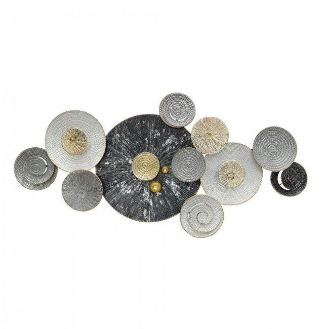 ΔΙΑΚΟΣΜΗΤΙΚΟ ΤΟΙΧΟΥ ΜΕΤΑΛΛΙΚΟ 131,4x7,6x62,9εκ.ΚΥΚΛΟΙ ANKOR