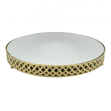 ΔΙΑΚΟΣΜΗΤΙΚΟΣ ΔΙΣΚΟΣ ΜΕΤΑΛΛΙΚΟΣ ΣΕ ΧΡΥΣΟ ΧΡΩΜΑ ΜΕ ΚΑΘΡΕΦΤΗ 30,5x30,5x4,3εκ. ANKOR