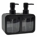 DISPENSER ΚΟΥΖΙΝΑΣ ΠΛΑΣΤΙΚΟ ΔΙΠΛΟ ΜΑΥΡΟ ΜΕ ΘΗΚΕΣ HANDS AND DISHES 17x9,3x16,7εκ.ANKOR