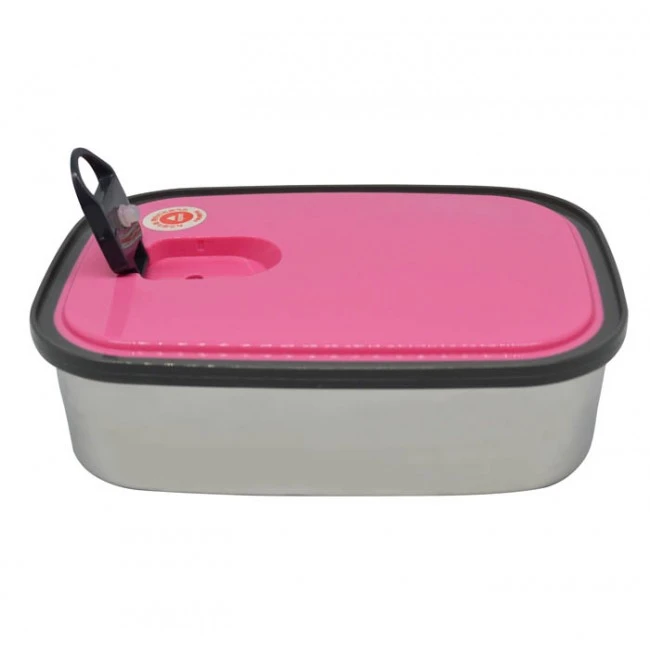 ΦΑΓΗΤΟΔΟΧΕΙΟ INOX ΜΕ ΦΟΥΞΙΑ  ΠΛΑΣΤΙΚΟ ΚΑΠΑΚΙ 0,35lt ANKOR