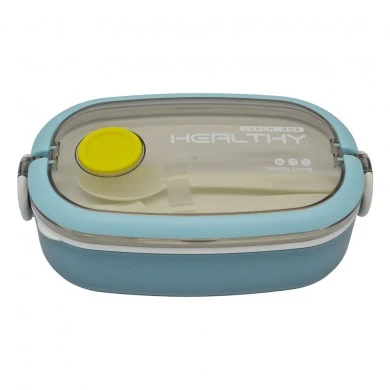 ΦΑΓΗΤΟΔΟΧΕΙΟ ΠΛΑΣΤΙΚΟ ΜΕ ΚΑΠΑΚΙ ΑΣΦΑΛΕΙΑΣ ΠΙΡΟΥΝΙ &amp; ΚΟΥΤΑΛΙ 0,90lt ΜΠΛΕ ANKOR