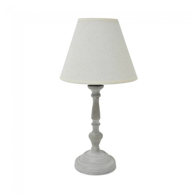 ΦΩΤΙΣΤΙΚΟ ΕΠΙΤΡΑΠΕΖΙΟ ΓΚΡΙ ΑΝΤΙΚΕ ΜΕ ΜΠΕΖ ΚΑΠΕΛΟ 19x19x37εκ.ANKOR