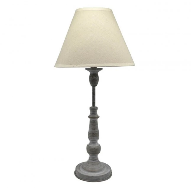 ΦΩΤΙΣΤΙΚΟ ΕΠΙΤΡΑΠΕΖΙΟ ΓΚΡΙ ΑΝΤΙΚΕ ΜΕ ΜΠΕΖ ΚΑΠΕΛΟ 23x23x49εκ.ANKOR