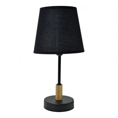 ΦΩΤΙΣΤΙΚΟ ΕΠΙΤΡΑΠΕΖΙΟ ΜΕΤΑΛΛΙΚΟ ΣΕ ΜΑΥΡΟ ΧΡΩΜΑ ΜΕ ΞΥΛΙΝΗ ΔΙΑΚΟΣΜΗΣΗ 16x16x30εκ. ANKOR