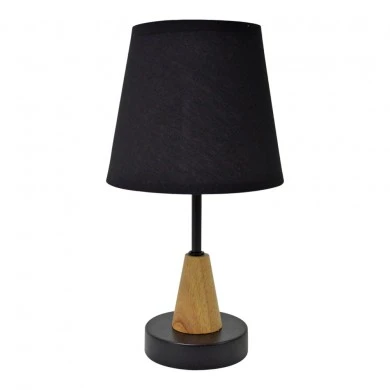 ΦΩΤΙΣΤΙΚΟ ΕΠΙΤΡΑΠΕΖΙΟ ΜΕΤΑΛΛΙΚΟ ΣΕ ΜΑΥΡΟ ΧΡΩΜΑ ΜΕ ΞΥΛΙΝΗ ΔΙΑΚΟΣΜΗΣΗ 16x16x30εκ. ANKOR