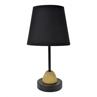 ΦΩΤΙΣΤΙΚΟ ΕΠΙΤΡΑΠΕΖΙΟ ΜΕΤΑΛΛΙΚΟ ΣΕ ΜΑΥΡΟ ΧΡΩΜΑ ΜΕ ΞΥΛΙΝΗ ΔΙΑΚΟΣΜΗΣΗ 16x16x30εκ. ANKOR