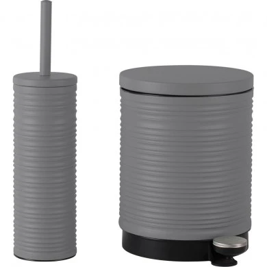 ΚΑΛΑΘΙ ΜΠΑΝΙΟΥ 5lt ΜΕΤΑΛΛΙΚΟ ΡΙΓΕ ΣΕ ΧΡΩΜΑ ΓΚΡΙ ΜΑΤ SOFT CLOSE ANKOR