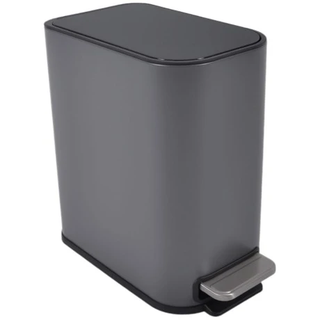 ΚΑΛΑΘΙ ΜΠΑΝΙΟΥ BELLO 5lt SOFT CLOSE SLIM  ΜΕΤΑΛΛΙΚΟ ΓΚΡΙ ΜΑΤ ANKOR