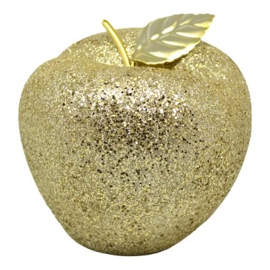 ΚΕΡΑΜΙΚΟ ΔΙΑΚΟΣΜΗΤΙΚΟ ΜΗΛΟ ΣΕ ΧΡΥΣΟ ΧΡΩΜΑ 13,2x13,2x15εκ. ANKOR