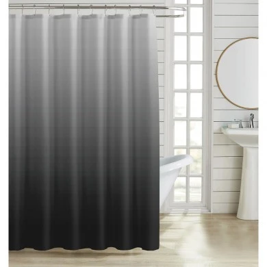 ΚΟΥΡΤΙΝΑ ΜΠΑΝΙΟΥ ΠΟΛΥΕΣΤΕΡΙΚΗ 180x200εκ 90gsm ΜΕ 12 ΚΡΙΚΟΥΣ ΝΤΕΓΚΡΑΝΤΕ ΣΕ ΓΚΡΙ ΑΠΟΧΡΩΣΕΙΣ ANKOR