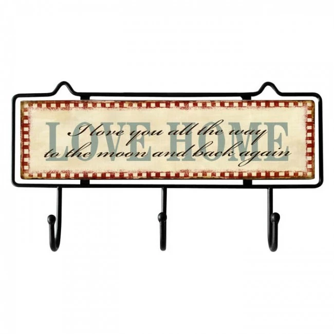 ΚΡΕΜΑΣΤΡΑ ΤΟΙΧΟΥ 3 ΘΕΣΕΩΝ LOVE HOME 36x5x18εκ.ANKOR