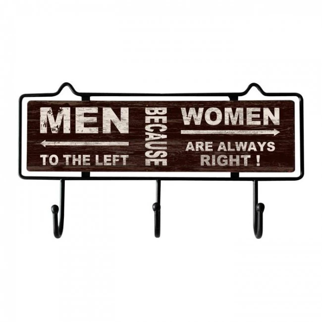 ΚΡΕΜΑΣΤΡΑ ΤΟΙΧΟΥ 3 ΘΕΣΕΩΝ MEN WOMEN 36x5x18εκ.ANKOR