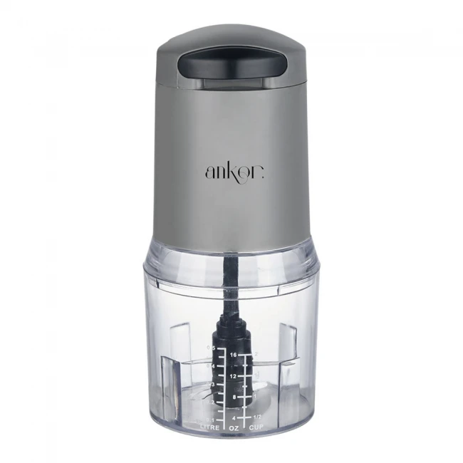 ΠΟΛΥΚΟΦΤΗΣ ANKOR ΜΕ ΔΙΠΛΗ ΛΕΠΙΔΑ 260W ΔΟΧΕΙΟ 500ml ΓΚΡΙ ΧΡΩΜΑ ANKOR