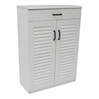 ΠΑΠΟΥΤΣΟΘΗΚΗ ΝΤΟΥΛΑΠΙ ΜΕ ΣΥΡΤΑΡΙ ΞΥΛΙΝΟ 68x32x98εκ.ΣΕ ΑΣΠΡΟ ΧΡΩΜΑ ANKOR