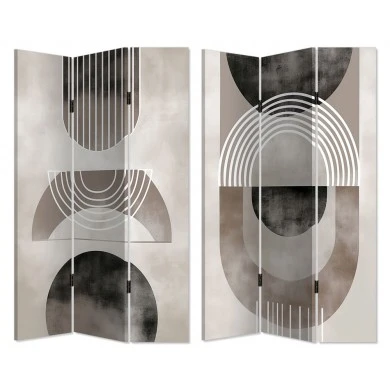 ΠΑΡΑΒΑΝ ΤΡΙΠΛΟ ΣΕ ΤΥΠΩΜΕΝΟ ΚΑΜΒΑ ΜΕ ΓΕΩΜΕΤΡΙΚΑ ΣΧΕΔΙΑ ΣΕ ΓΗΙΝΟΥΣ ΤΟΝΟΥΣ 180x120x2,5εκ.ANKOR