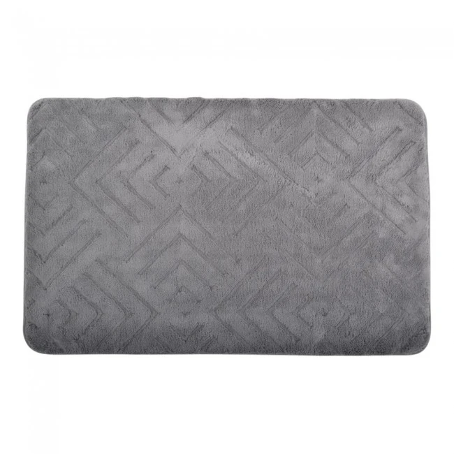 ΠΑΤΑΚΙ ΜΠΑΝΙΟΥ MEMORY FOAM ΣΕ ΓΚΡΙ ΧΡΩΜΑ ΜΕ PVC ΠΛΑΤΗ 50x80εκ.ANKOR