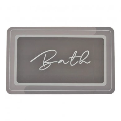 ΠΑΤΑΚΙ ΜΠΑΝΙΟΥ ΠΟΛΥΕΣΤΕΡΙΚΟ ΓΚΡΙ BATH ΜΕ ΑΝΤΙΟΛΙΣΘΗΤΙΚΗ ΠΛΑΤΗ 50x80εκ.ANKOR