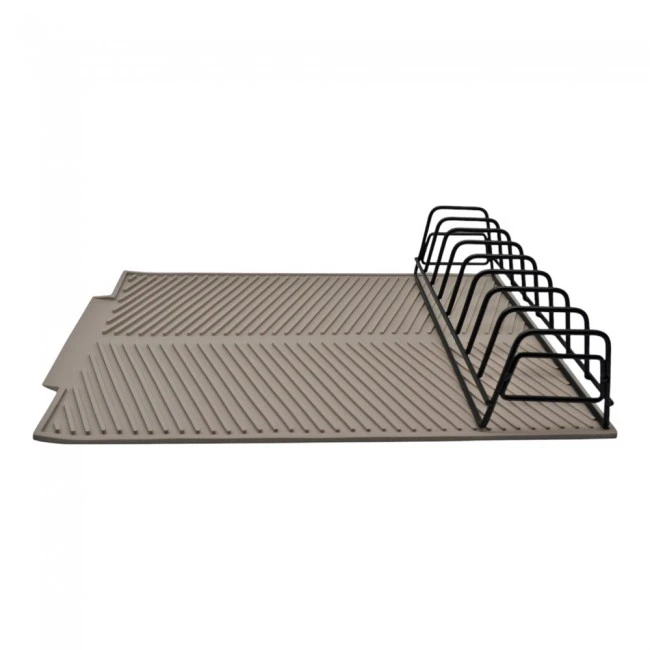 ΠΙΑΤΟΘΗΚΗ ΜΕΤΑΛΛΙΚΗ ΜΕ ΔΙΣΚΟ ΣΙΛΙΚΟΝΗΣ ΣΕ TAUPE ΧΡΩΜΑ 42x33x8εκ. ANKOR