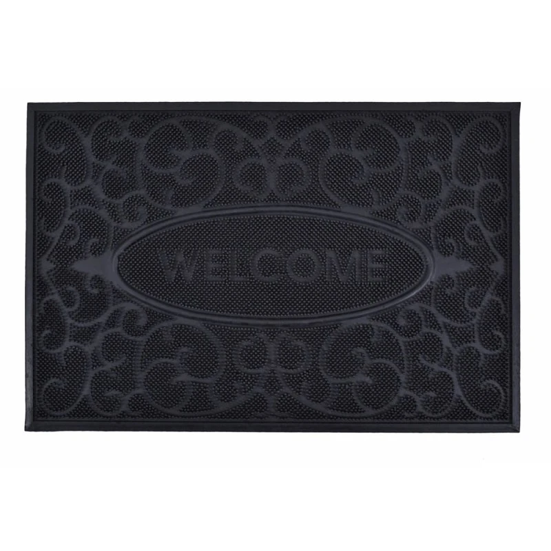 ΠΟΔΟΜΑΚΤΡΟ ΚΑΟΥΤΣΟΥΚ ΜΕ PINS ΜΑΥΡΟ WELCOME 40x60εκ.ANKOR