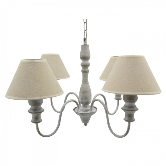 ΠΟΛΥΕΛΑΙΟΣ ΓΚΡΙ ΑΝΤΙΚΕ ΜΕ 4 ΛΑΜΠΕΣ ΚΑΙ ΜΠΕΖ ΚΑΠΕΛΑ 54x54x130 εκ.ANKOR