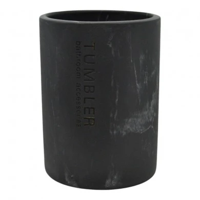 ΠΟΤΗΡΟΘΗΚΗ ΠΟΛΥΕΣΤΕΡΙΚΗ ΣΕ ΜΑΥΡΟ ΧΡΩΜΑ ΚΑΙ ΜΑΡΜΑΡΙΝΗ ΟΨΗ 7,5x7,5x10,7εκ.ANKOR