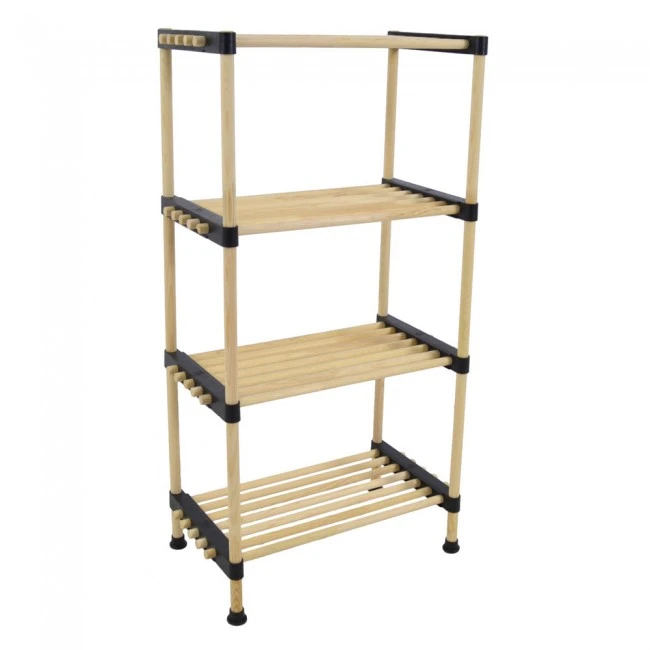 ΡΑΦΙΕΡΑ ΞΥΛΙΝΗ ΜΕ 4 ΡΑΦΙΑ ΠΟΛΛΑΠΛΩΝ ΧΡΗΣΕΩΝ 49x28x92,5εκ. ANKOR