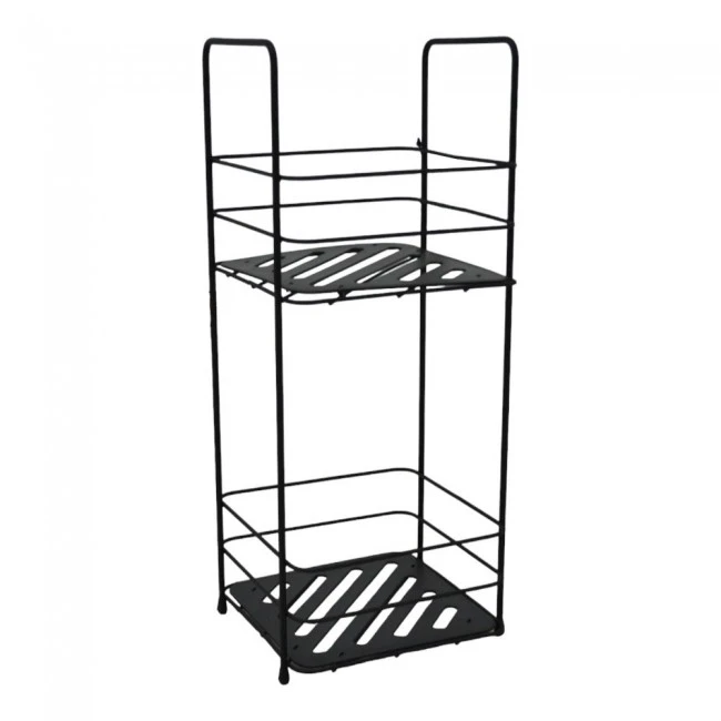 ΡΑΦΙΕΡΑ ΜΠΑΝΙΟΥ ΔΙΠΛΗ ΜΕΤΑΛΛΙΚΗ ΣΕ ΜΑΥΡΟ ΧΡΩΜΑ 16,5x15,5x40εκ. ANKOR