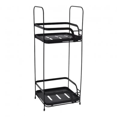 ΡΑΦΙΕΡΑ ΜΠΑΝΙΟΥ ΔΙΠΛΗ ΜΕΤΑΛΛΙΚΗ ΣΕ ΜΑΥΡΟ ΧΡΩΜΑ 16x15,5x40εκ. ANKOR