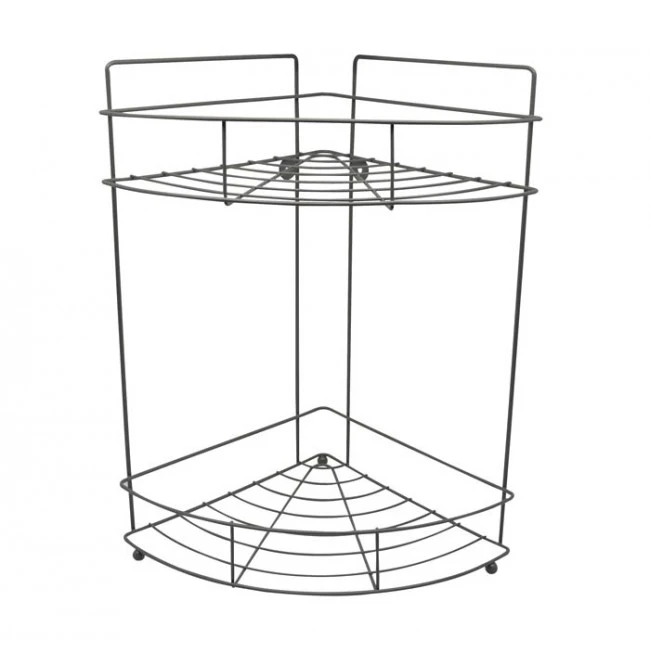 ΡΑΦΙΕΡΑ ΜΠΑΝΙΟΥ ΓΩΝΙΑΚΗ ΔΙΠΛΗ ΜΕΤΑΛΛΙΚΗ ΓΚΡΙ ΜΑΤ 22x22x38εκ.ANKOR