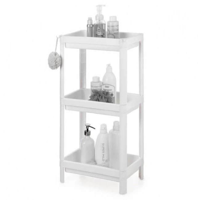 ΡΑΦΙΕΡΑ ΠΛΑΣΤΙΚΗ ΤΡΙΠΛΗ ΑΣΠΡΗ 35,5x23x75εκ.ANKOR