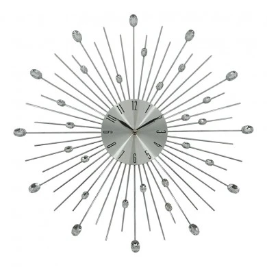 ΡΟΛΟΙ ΤΟΙΧΟΥ ΜΕΤΑΛΛΙΚΟ ΣΕ ΑΣΗΜΙ ΧΡΩΜΑ ΜΕ ΔΙΑΦΑΝΟΥΣ ΚΡΥΣΤΑΛΛΟΥΣ 50x50x4εκ. ANKOR