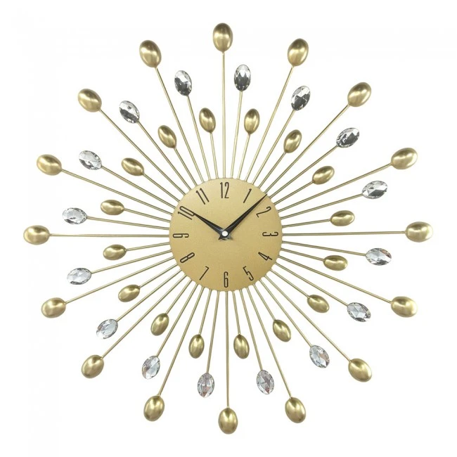 ΡΟΛΟΙ ΤΟΙΧΟΥ ΜΕΤΑΛΛΙΚΟ ΣΕ ΧΡΥΣΟ ΧΡΩΜΑ ΜΕ ΔΙΑΦΑΝΟΥΣ ΚΡΥΣΤΑΛΛΟΥΣ 50x50x4εκ. ANKOR