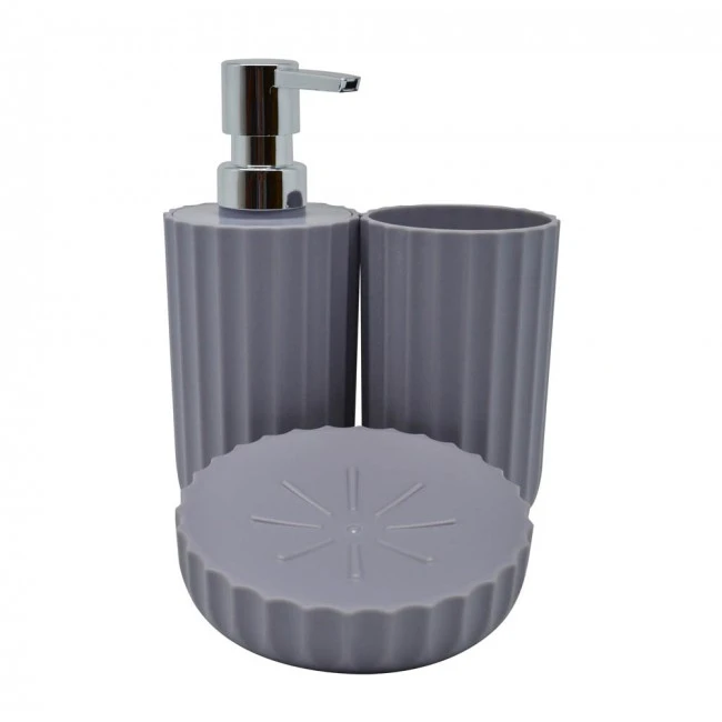 DISPENSER ΠΛΑΣΤΙΚΟ ΓΚΡΙ ΜΑΤ ΡΙΓΕΣ 7,5x7,5x17εκ.ANKOR