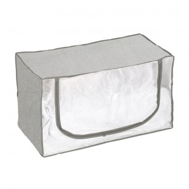 ΘΗΚΗ ΑΠΟΘΗΚΕΥΣΗΣ ΥΦΑΣΜΑΤΙΝΗ ΣΕ ΓΚΡΙ ΧΡΩΜΑ ΜΕ ΔΙΑΦΑΝΕΙΑ 91x53x48εκ.ANKOR