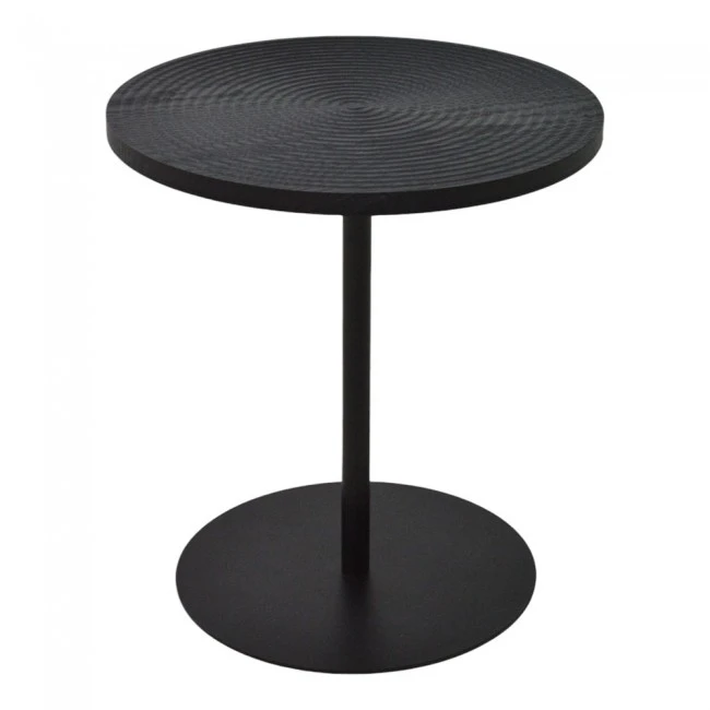 ΤΡΑΠΕΖΑΚΙ ΞΥΛΙΝΟ ΜΑΥΡΟ ΜΕ ΜΑΥΡΗ ΜΕΤΑΛΛΙΚΗ ΒΑΣΗ 40x40x43εκ. ANKOR