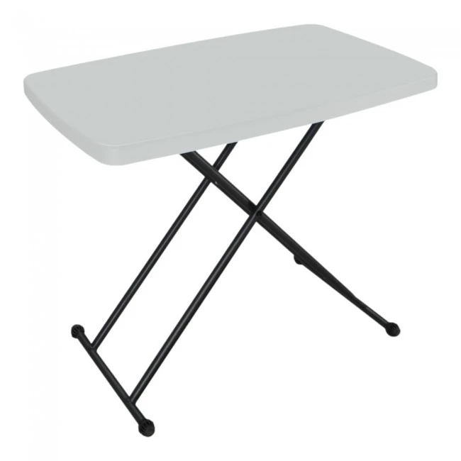 ΤΡΑΠΕΖΙ ΠΛΑΣΤΙΚΟ ΑΣΠΡΟ ΜΕ ΑΝΑΔΙΠΛΟΥΜΕΝΑ ΜΕΤΑΛΛΙΚΑ ΠΟΔΙΑ ΤΡΙΩΝ ΘΕΣΕΩΝ 76x49x74εκ. ANKOR