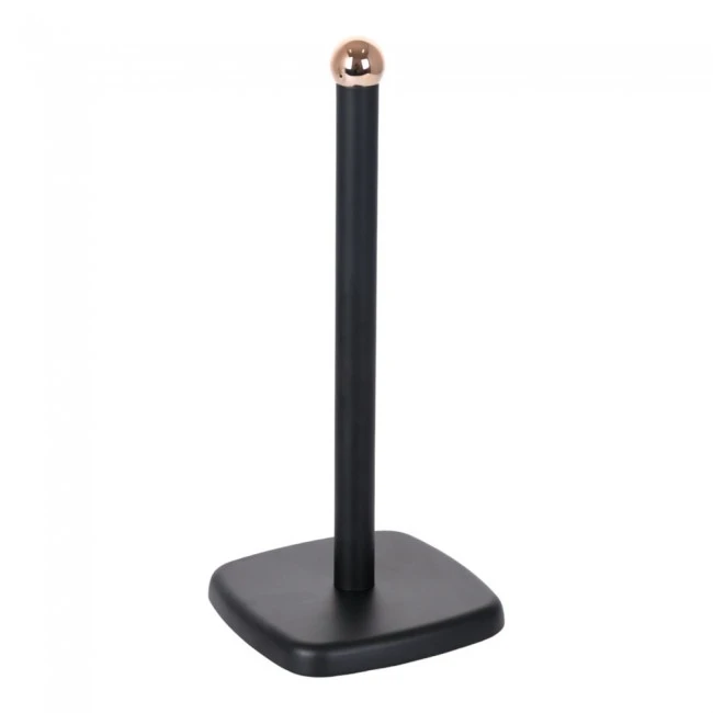 ΒΑΣΗ ΧΑΡΤΙΟΥ ΚΟΥΖΙΝΑΣ ΜΕΤΑΛΛΙΚΗ ΜΑΥΡΗ ΜΕ ROSE GOLD 15x15x35εκ.ANKOR
