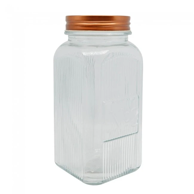 ΒΑΖΟ ΓΥΑΛΙΝΟ ΜΕ ROSE GOLD ΜΕΤΑΛΛΙΚΟ ΚΑΠΑΚΙ 1500ml ANKOR