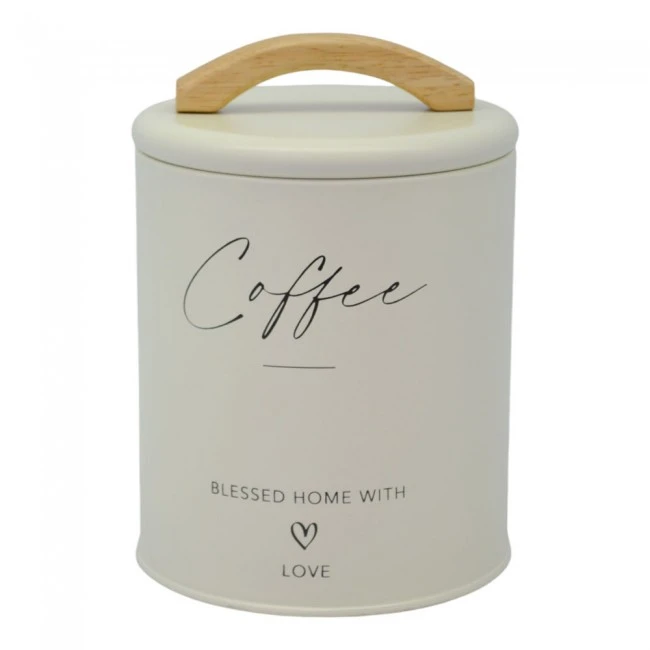 ΒΑΖΟ ΜΕΤΑΛΛΙΚΟ ΚΡΕΜ Coffee ΜΕ ΞΥΛΙΝΗ ΛΑΒΗ 11x11x13-15εκ.ANKOR